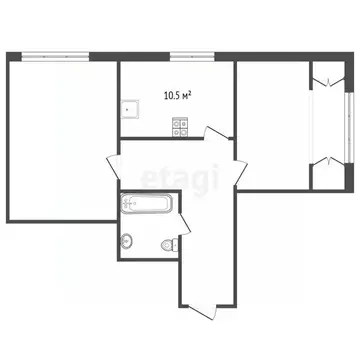 2-к кв. Калининградская область, Калининград ул. Маршала Баграмяна, 36 ...