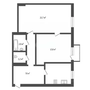 2-к кв. Мордовия, Саранск ул. Васенко, 1 (56.2 м)