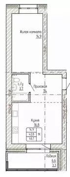 1-к кв. Алтайский край, Новоалтайск ул. Титова, 6 (46.1 м)