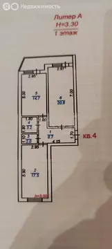 2-комнатная квартира: Махачкала, проспект Амет-хана Султана, 29к1 (70 ...