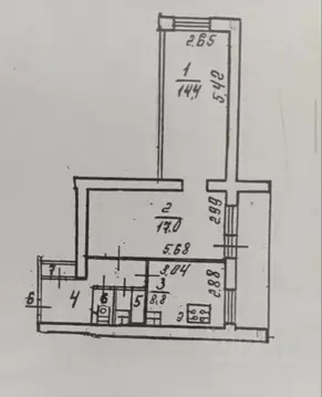 2-к кв. Воронежская область, Воронеж Новгородская ул., 127 (56.0 м)