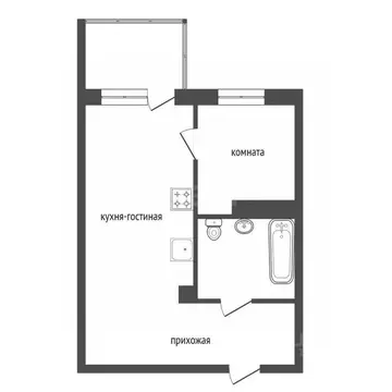 1-к кв. Красноярский край, Красноярск Лесопарковая ул., 49 (25.9 м)