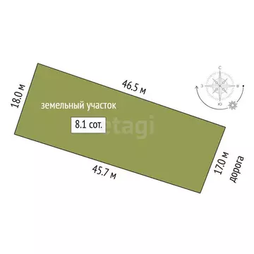 Участок в Тюмень, Комаровская улица (8.11 м)