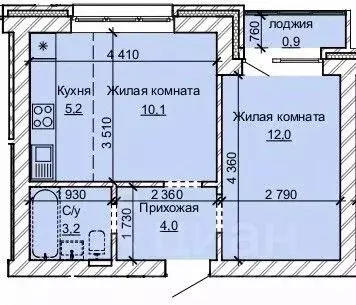 2-к кв. Алтайский край, Барнаул ул. Анатолия (35.4 м)