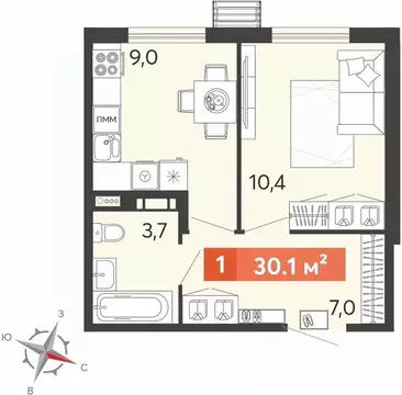 1-к кв. Пензенская область, Нижнеломовский район, с. Кривошеевка  ...