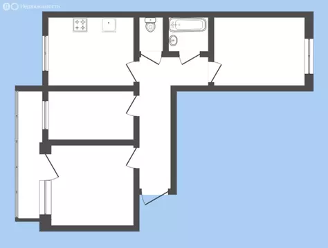 3-комнатная квартира: Тюмень, Ратная улица, 1 (70 м)