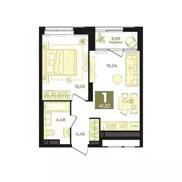 1-к кв. Свердловская область, Екатеринбург Втузгородок жилрайон, Б26 ...