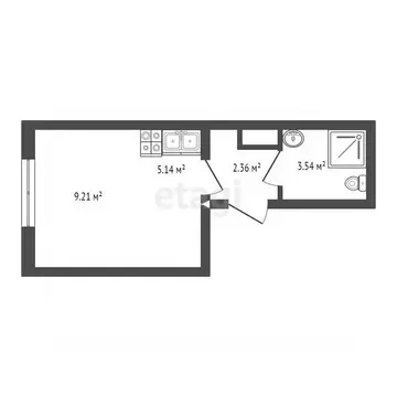 Студия Санкт-Петербург ул. Пахомовская, 18к1 (20.25 м)