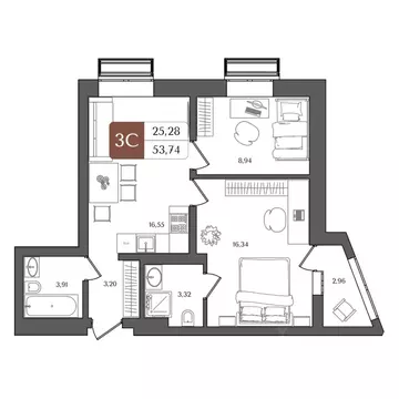 3-к кв. Башкортостан, Уфа Глумилино жилрайон, Холмогоры жилой комплекс ...