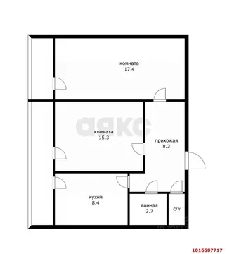 2-к кв. Краснодарский край, Краснодар Ставропольская ул. (53.3 м)