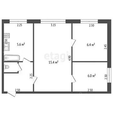 3-к кв. Орловская область, Орел Студенческая ул., 2Б (38.0 м)