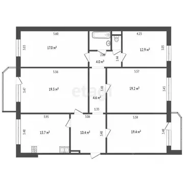 5-к кв. Тюменская область, Тюмень ул. Московский Тракт, 163 (124.2 м)