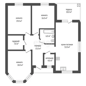 Дом в Тюмень, улица Калинина (120 м)