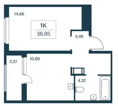 1-к кв. Ленинградская область, Всеволожский район, Заневское городское ...