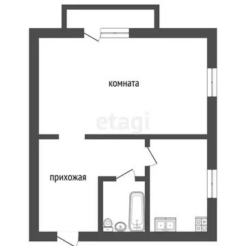 1-комнатная квартира: Ялуторовск, улица Ленина, 39/3 (30.2 м)
