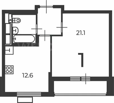 1-комнатная квартира: Москва, Люблинская улица, 52к1 (42.3 м)