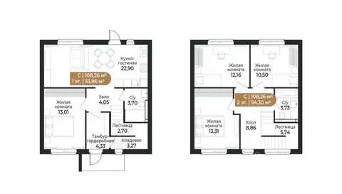 Таунхаус в Ленинградская область, Всеволожск ш. Южное (108 м)