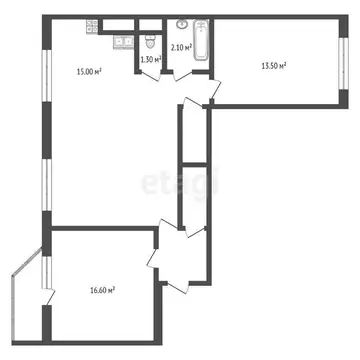 2-комнатная квартира: Тюмень, улица Николая Ростовцева, 2 (73.9 м)