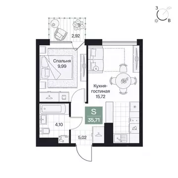 1-к кв. Волгоградская область, Волгоград просп. Имени В.И. Ленина, 59Г ...