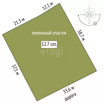 Участок в село Нижняя Тавда, Парковая улица (1269 м)