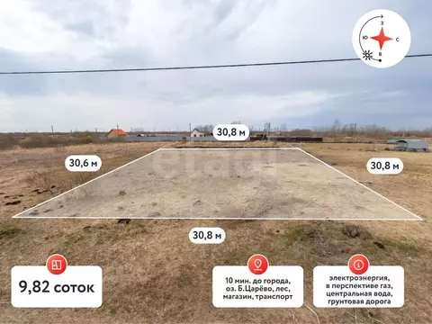 Участок в Тюменская область, Тюмень Большое Царево-1 СНТ,  (9.8 сот.)