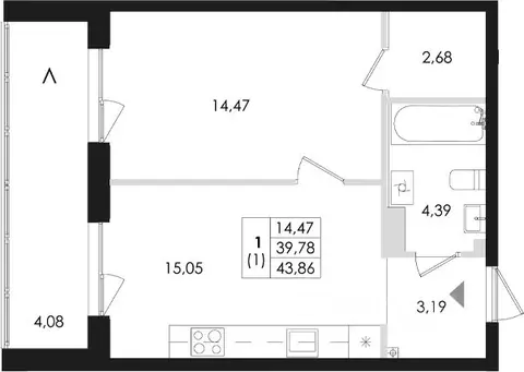 1-к кв. Санкт-Петербург, Санкт-Петербург, Сестрорецк Авиационная ул., ...