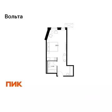 Студия Санкт-Петербург просп. Энергетиков, 6 (32.53 м)