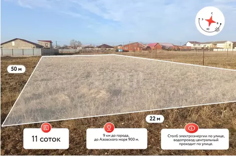 Участок в Краснодарский край, Темрюкский район, Голубицкое с/пос, ...