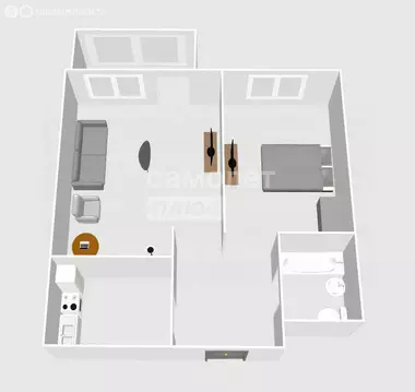 1-комнатная квартира: Тула, микрорайон Петровский квартал, улица ...