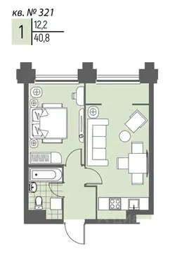 1-к кв. Нижегородская область, Нижний Новгород Спортивный мкр, ...