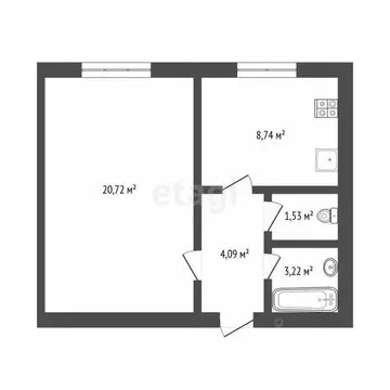 1-к кв. Мордовия, Саранск проезд Жуковского, 2 (38.3 м)