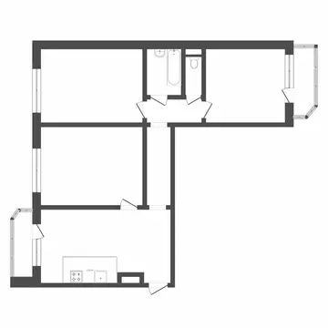 3-комнатная квартира: Тюмень, Широтная улица, 168к3 (90.2 м)