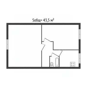 2-к кв. Новосибирская область, Новосибирск ул. Титова, 35 (43.5 м)