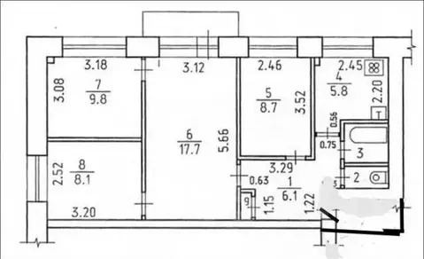 4-к кв. Омская область, Омск пос. 40 лет Октября, пер. Камерный, 36Б ...