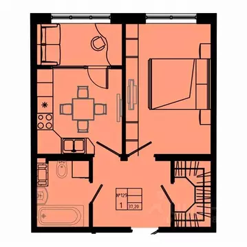 1-к кв. Ленинградская область, Коммунар г. Гатчинский муниципальный ...