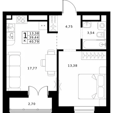 1-к кв. Нижегородская область, Нижний Новгород Ленгородок мкр, Мед ...