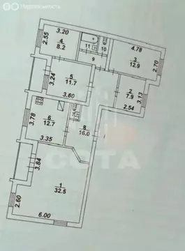 4-комнатная квартира: Воронеж, Боровская улица, 1 (110 м)