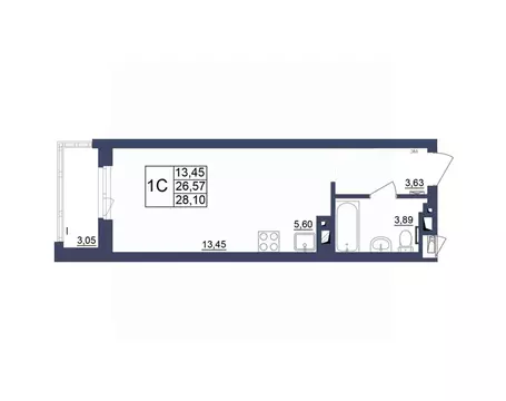 Студия Башкортостан, Уфа Космос жилой комплекс, лит1 (27.92 м)