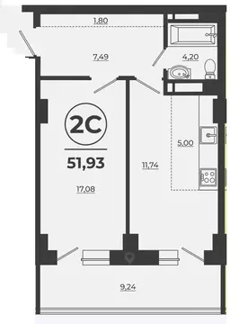1-к кв. Ростовская область, Ростов-на-Дону Левенцовский мкр, ...