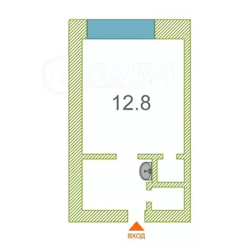 1-комнатная квартира: Курган, улица Карла Маркса, 141 (18.8 м)