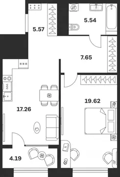 1-к кв. Тульская область, Тула ул. Болотникова, 4 (59.83 м)