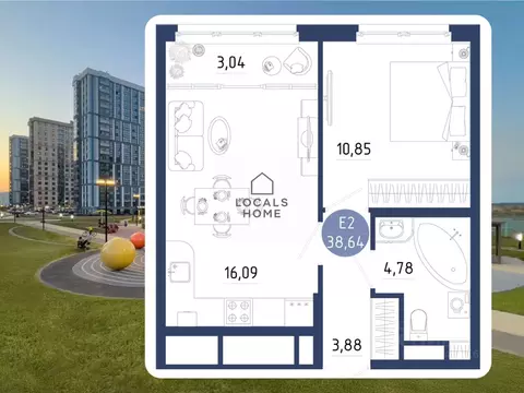 1-к кв. Рязанская область, Рязанский муниципальный округ, с. Дядьково ...