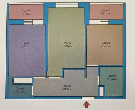 2-к кв. Краснодарский край, Краснодар Имени Петра Метальникова мкр, ...