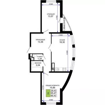 2-к кв. Краснодарский край, Краснодар Имени Петра Метальникова мкр, ...