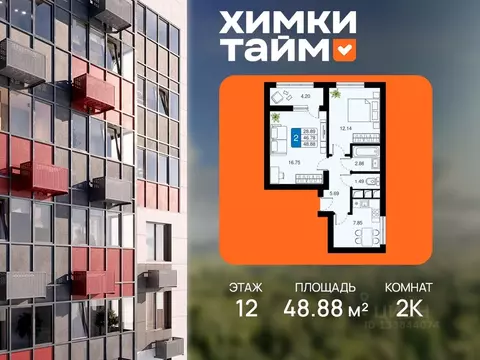 2-к кв. Московская область, Химки Планерная мкр, Химки Тайм жилой ...