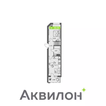 2-к кв. Архангельская область, Архангельск Ломоносовский округ,  ...