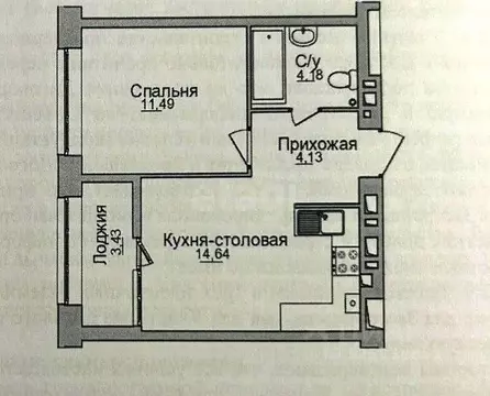1-к кв. Калужская область, Калуга ул. Счастливая, 9А (37.9 м)