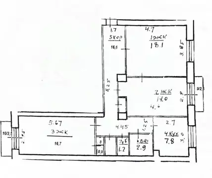 3-к кв. Башкортостан, Уфа ул. Карла Маркса, 71 (79.8 м)