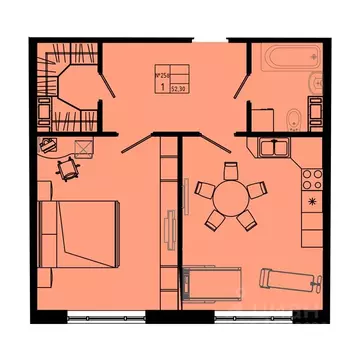 1-к кв. Ленинградская область, Коммунар г. Гатчинский муниципальный ...