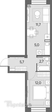 1-к кв. Архангельская область, Архангельск Никольский просп., 77 (37.0 ...